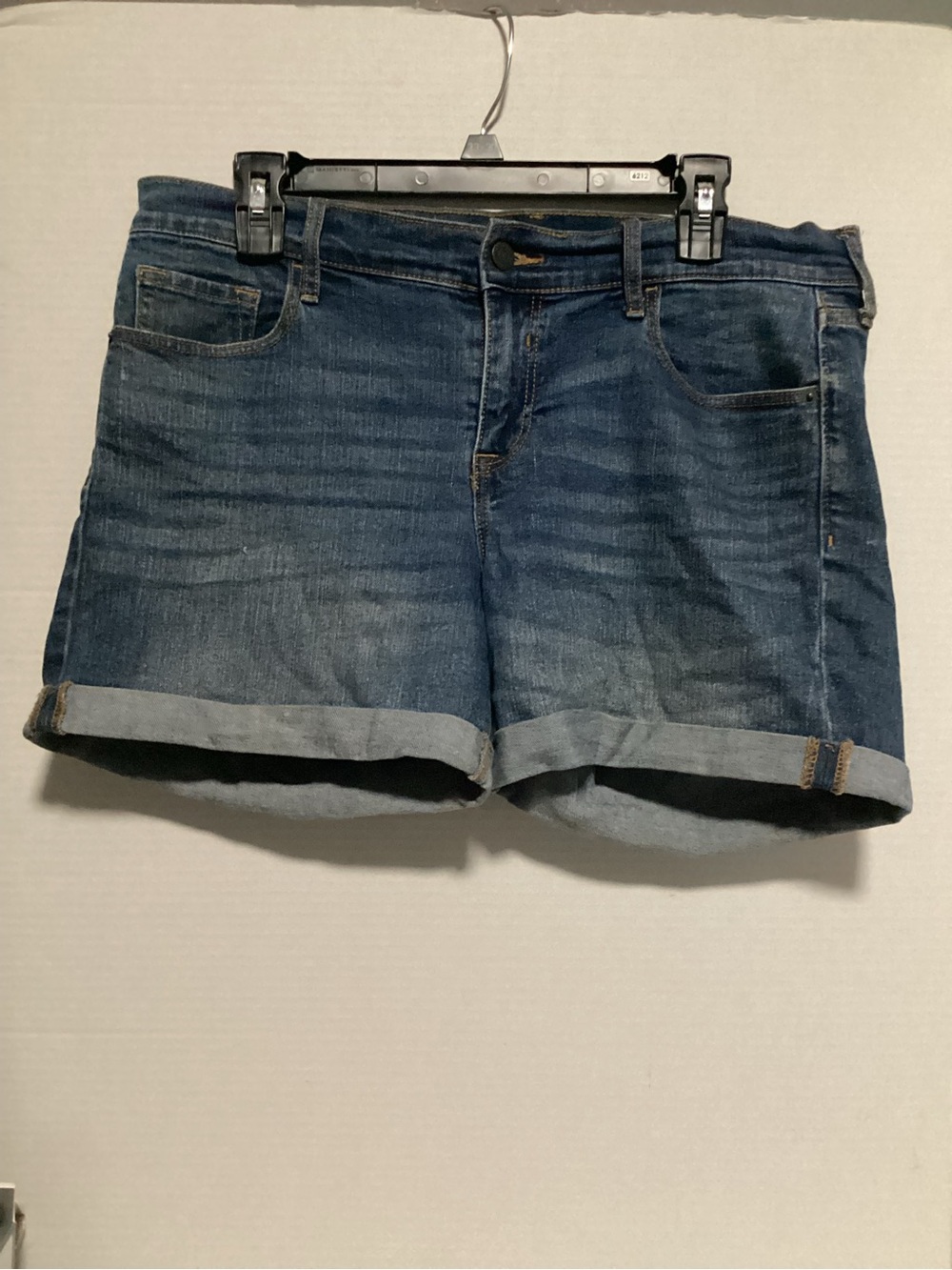 Old Navy Dark Blue Cuffed Denim Shorts Size 10